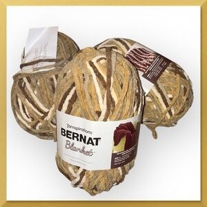 BERNAT Blanket Yarn in Sonoma (Brown and Tan Multiway) - 3 Skeins